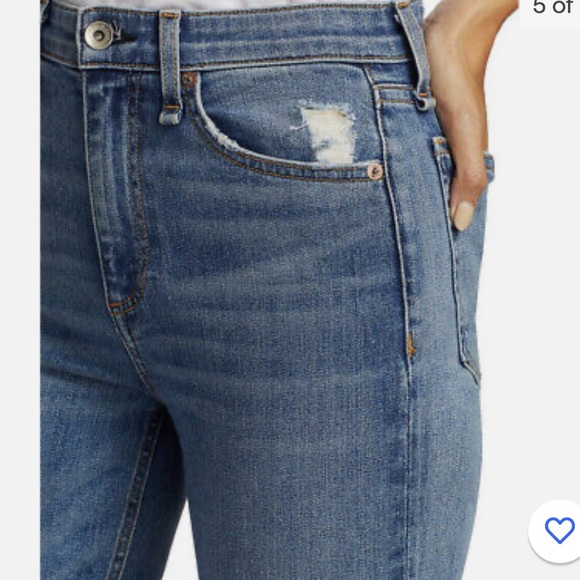 Rag & Bone Nina High Rise Ankle Flare Jeans in West Marin - Picture 4 of 9